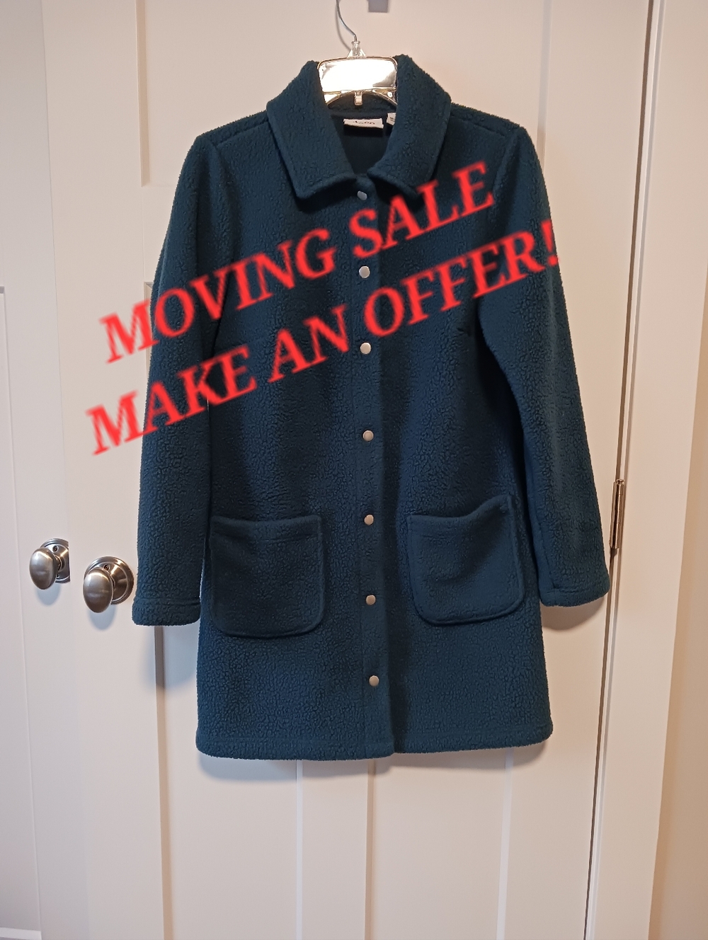 Denim & Co Teal Coat